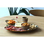 Appetizers and tapas set composed of one plate of Couteau, jar and bowl of Mustard