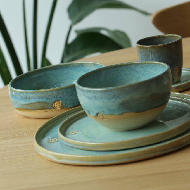 Set de vaisselle: Lagune et Menthe