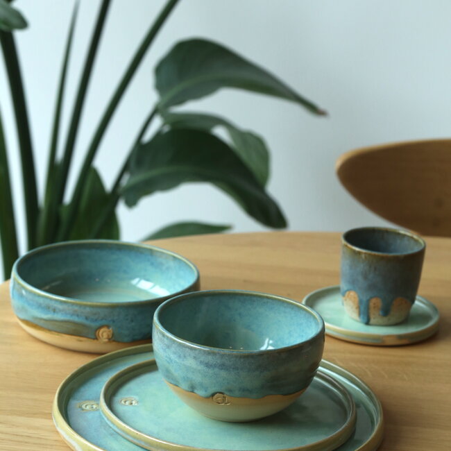Set de vaisselle: Lagune et Menthe
