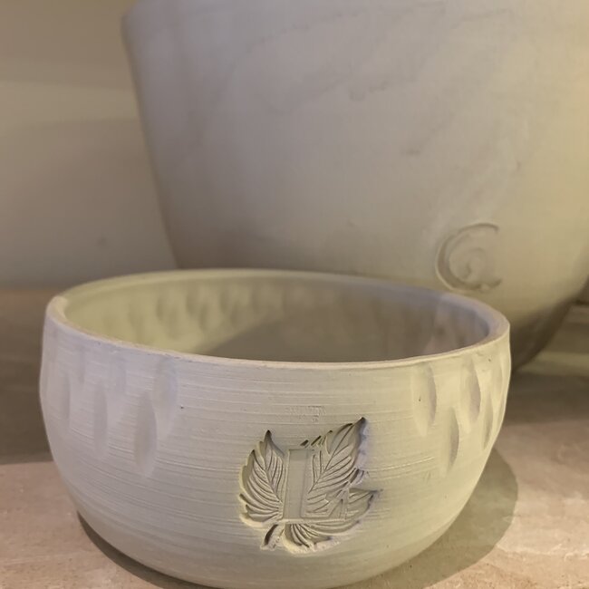 Handmade ceramic plate with logo