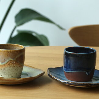 artisann Koffieset: duo Mosterd Beach