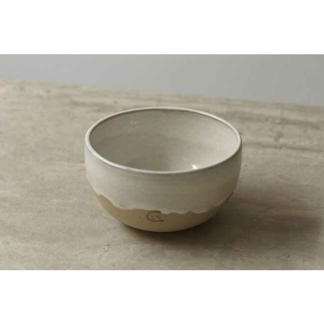 artisann Handmade ceramic bowl with unique glazes from the "White Dunes" service