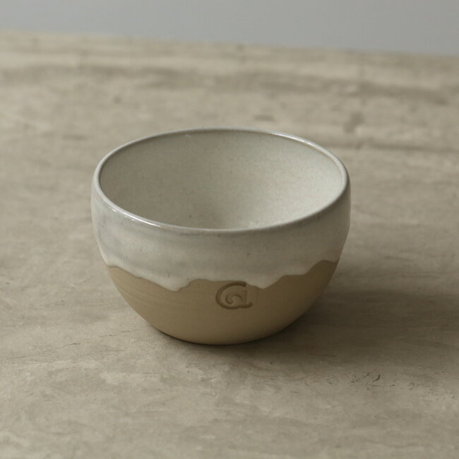 Handmade ceramic bowl with unique glazes from the "White Spots" service