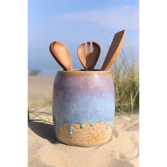 artisann Ceramic vase and spoon pot Sunrise