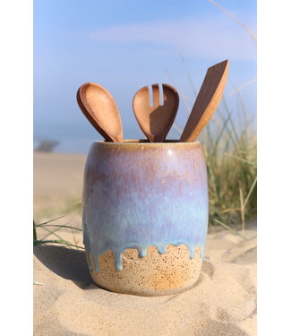 artisann Ceramic vase and spoon pot Sunrise