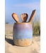 artisann Magnifique vase contemporain en céramique tourné à la main "Sunrise"