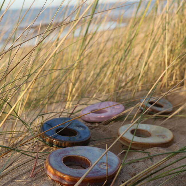 Unique handmade contemporary ceramic egg cup  glazes in the color mustard