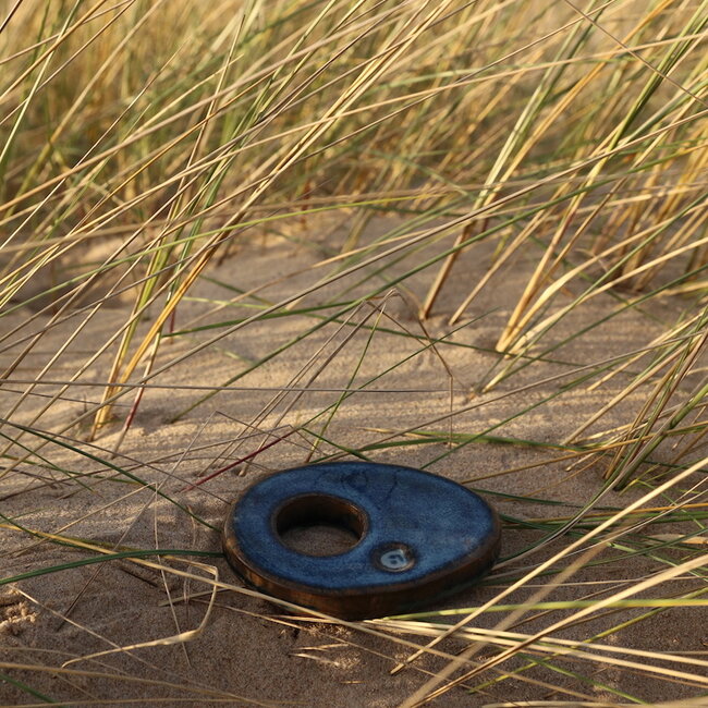 Handmade ceramic egg cup,  Beach