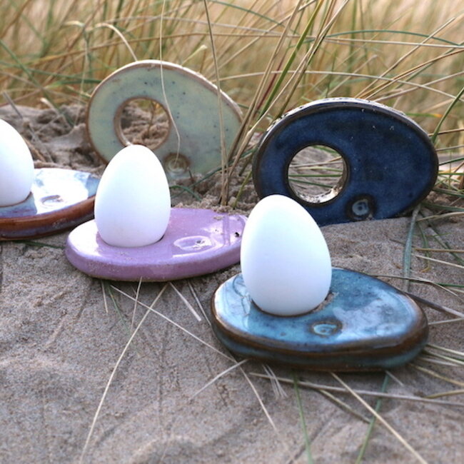 Handmade ceramic egg cup,  Sunrise