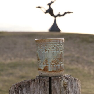 artisann Vaas Carving Mosterd
