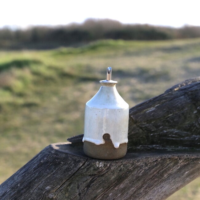 Handmade ceramic oil bottle for sale in different colors and shapes