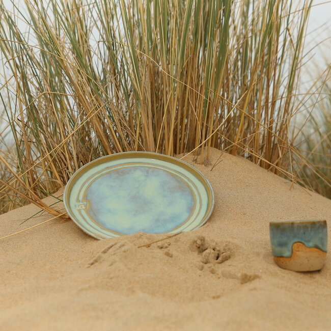 Assiettes en céramique artisanale, Lagune L