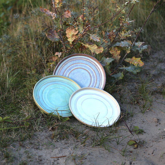 Handmade ceramic plate Beaufort, Lagune XL
