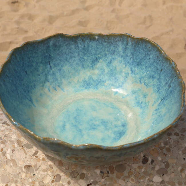 Large handmade decoration and fruit bowl, Mint