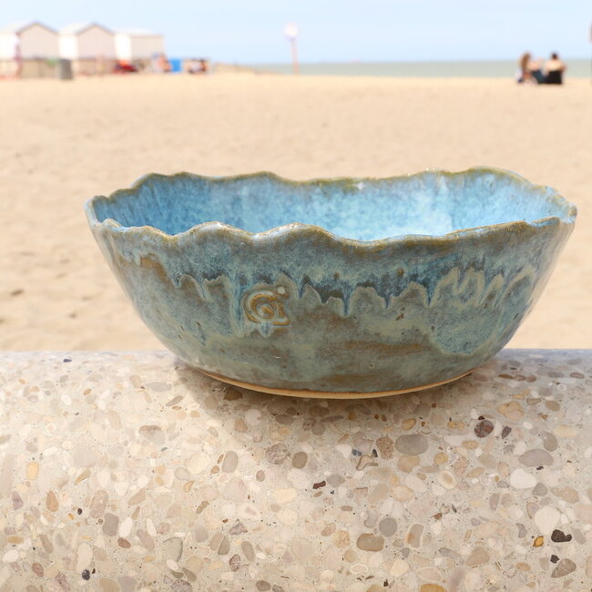 Large handmade decoration and fruit bowl, Mint