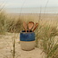 Ceramic handmade vase and spoon pot, Beach