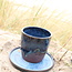 Keramisch handgemaakte koffietas, Beach