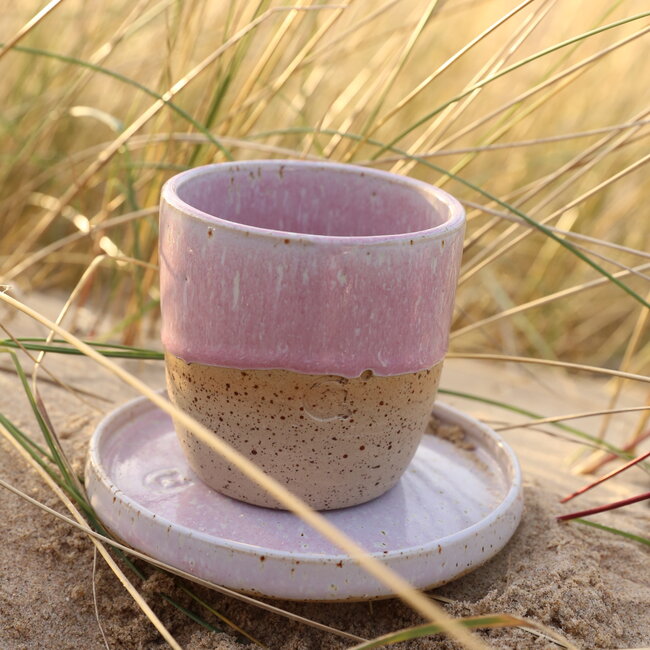 Ceramic handmade coffee cup, Pink