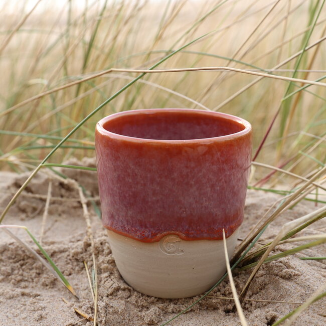 Ceramic handmade coffee cup, Sungreen