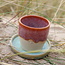 Ceramic handmade coffee cup, Sungreen