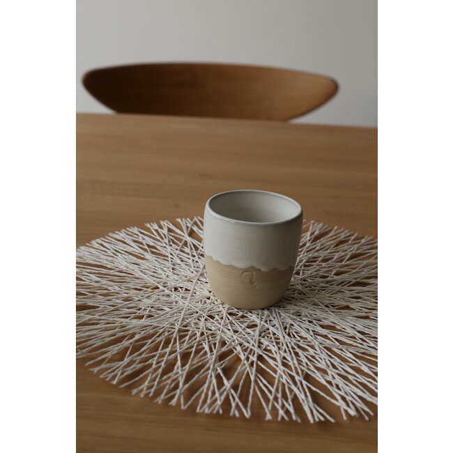 artisann Contemporary, handmade ceramic cup from the tableware and collection “White Dunes"