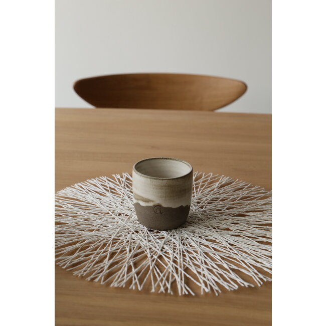 artisann Contemporary, handmade ceramic cup from the tableware and collection “Italian White"
