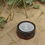 Handmade ceramic tealightholder, Beach carving