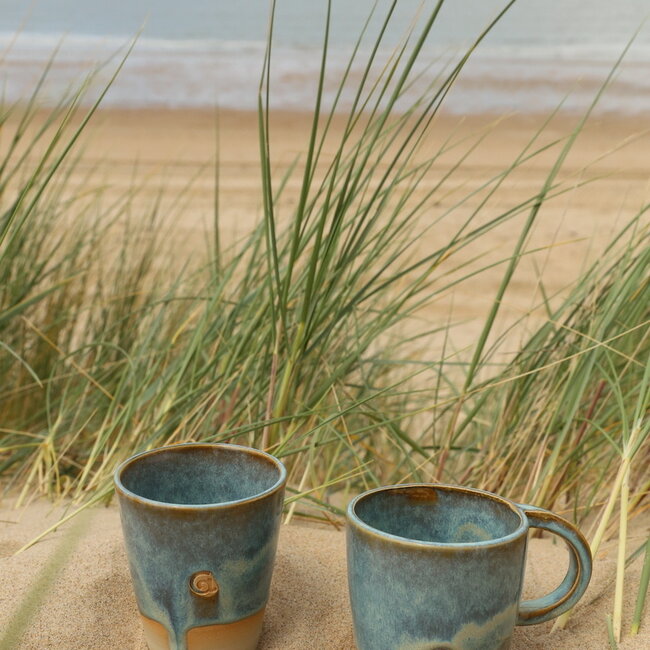 Contemporary, handmade ceramic mug from the tableware and collection “Mint"