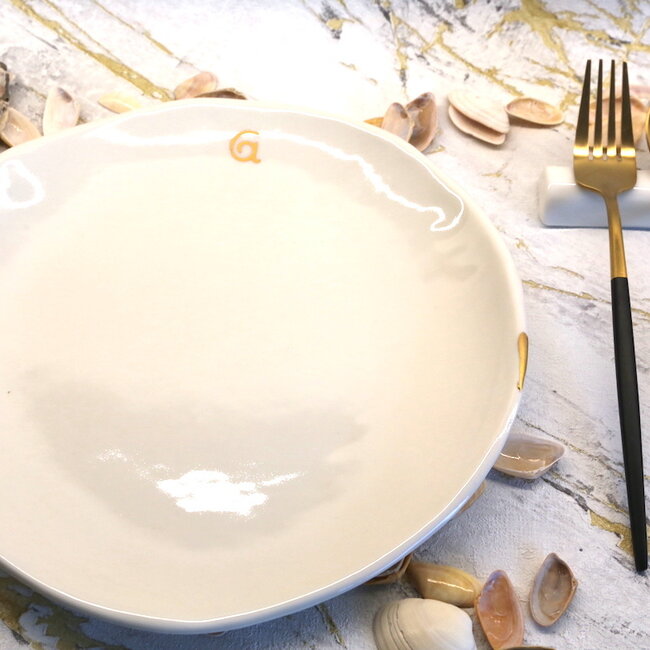 Assiette en porcelaine, Knokkette - Touch of Gold
