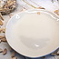 Porcelain handmade plate, Knokkette - Touch of Gold