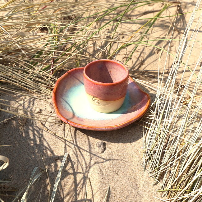 Keramisch handgemaakt schoteltje Coquillage, Sungreen