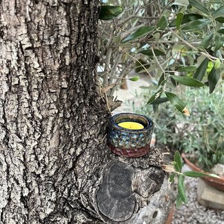 artisanni Keramische theelichthouder Beach carving