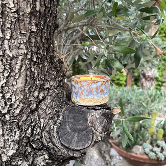 artisanni Photophore en céramique Sunrise carving