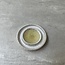 Handmade small ceramic oil dish with the turntable in a beautiful white glaze