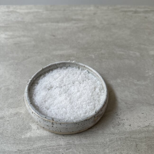 Ceramic handmade salt, pepper or tapas dish, White Spots