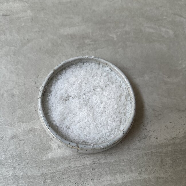 Ceramic handmade salt, pepper or tapas dish, White Spots