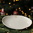Porcelain contemporary handmade plate “Knokkette” Touch of Gold
