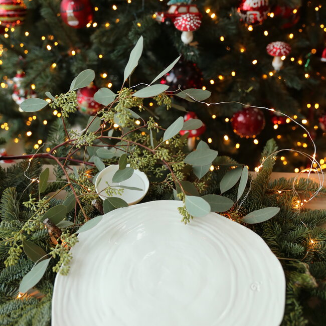 Porcelain handmade plate , La Plage