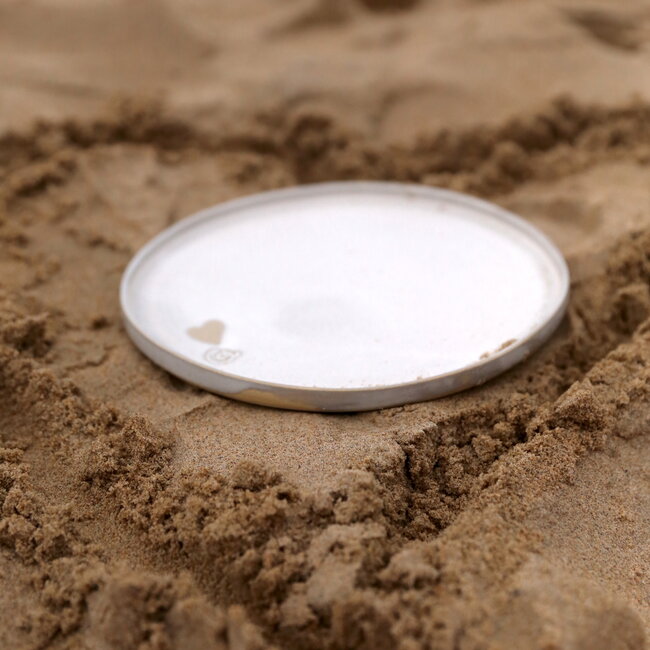 Keramisch handgemaakt bord, White Love