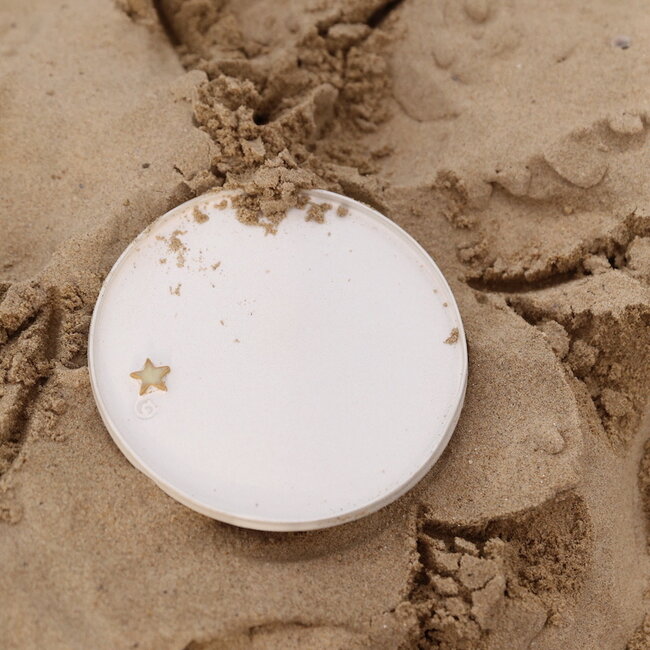 Handmade ceramic plate, White Star