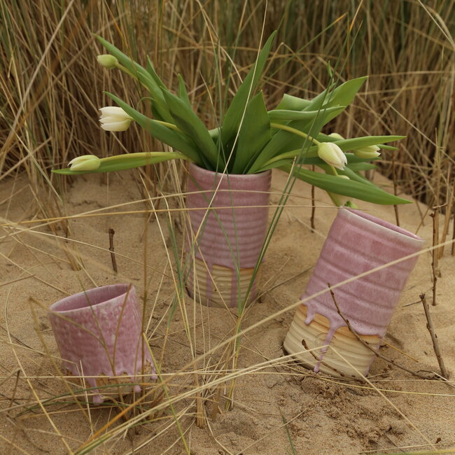 Ceramic handmade vase, Rose