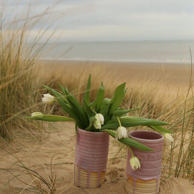 Ceramic handmade vase, Rose