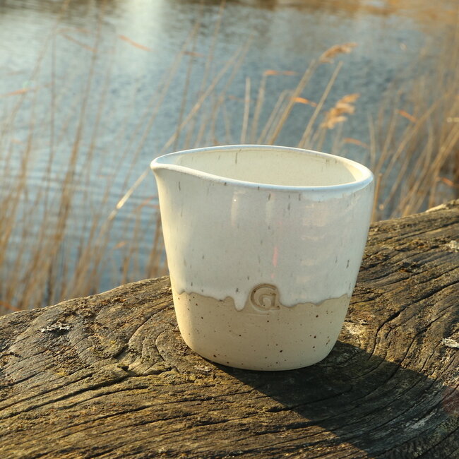 Pot à lait en céramique faite à la main,  White Dunes