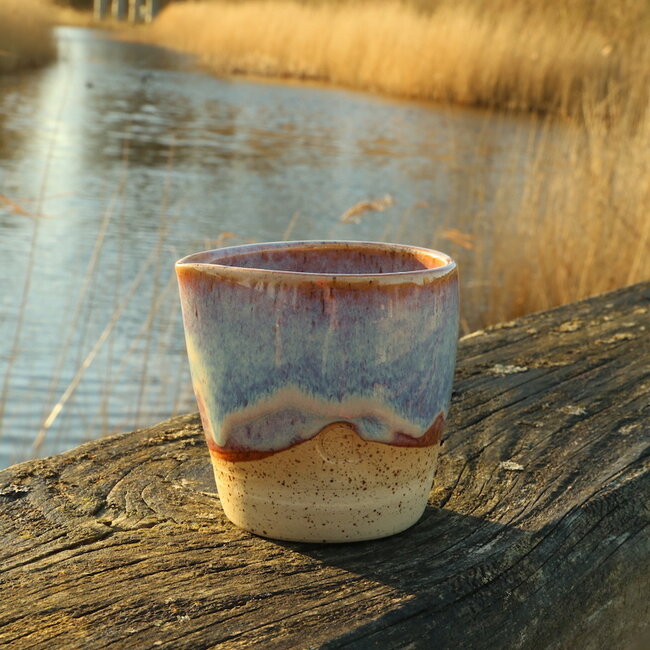 Keramisch handgemaakt melkkannetje van ons koffieservies  "Sunrise"