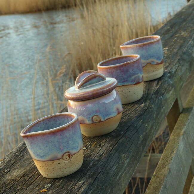 Ceramic handmade milk jug, Sunrise