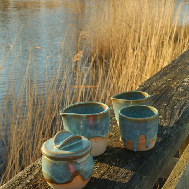 Ceramic handmade milk jug, Mint