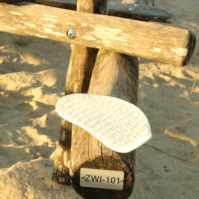 Assiette ovale en porcelaine - La Plage