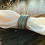 Handmade ceramic napkin ring, Mint