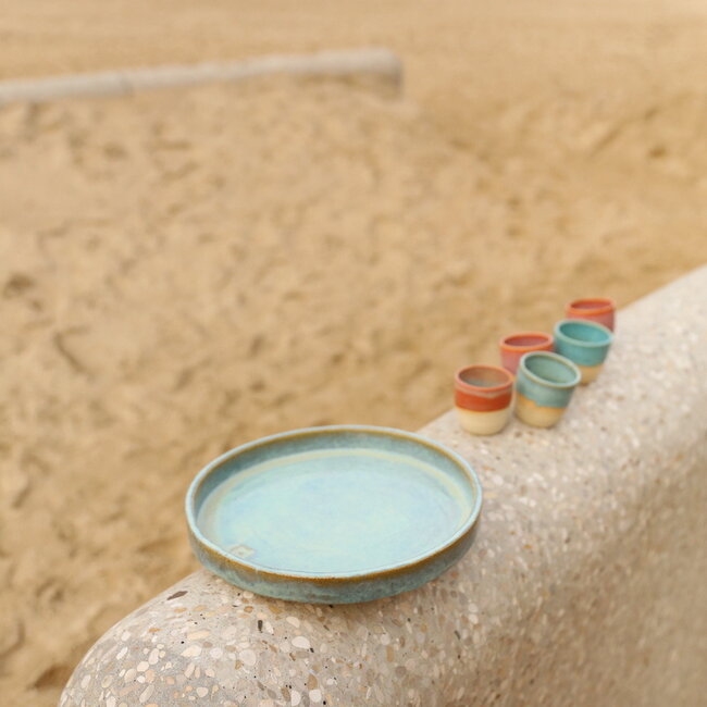 Ceramic handmade tapas dish, Mint
