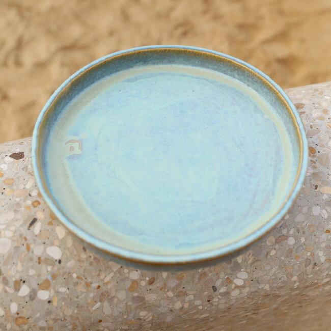 Ceramic handmade tapas dish, Mint